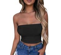 HAOLEI Bandeau Tops Women UK Clearance Strapless Tube Tops Sexy Going Out Corset Top Elegant Stretch Summer Tunic T Shirts Blouse Skinny Crop Tank Tops Y2K Clothes Sleeveless Vest Tops Ladies