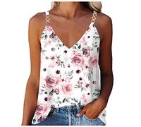 HAOLEI Camisole Tops for Women UK,Ladies Leopard Print Tops Sexy V Neck Floral Shirt Spaghetti Strap Loose Fit Sleeveless Summer Tops Sling Vest Cami Tee Shirts Tank Top Camisoles & Vests Clearance
