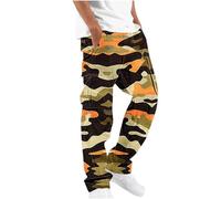HAOLEI Camouflage Cargo Trousers for Men UK Clearance,Mens Work Trousers with Pockets Casual Smart Tactical Combat Trousers Stretch Walking Trousers Outdoor Pants Work Utility & Safety Trousers