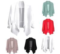 HAOLEI Chiffon Kimono Cardigans for Women Lightweight Summer Sheer Shrug Top Long Sleeve Open Front Swim Beach Cover up Beachwear Wrap Bolero Cardigan for Evening Dress White