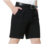 HAOLEI Chino Shorts Men UK Clearance Slim Fit Cotton Casual Shorts Combat Half Pant Summer Solid Color Smart Shorts Relaxed Golf Beach Shorts with Pockets M, L, XL Black