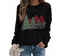 HAOLEI Christmas Jumper Women UK Sale Clearance,Funny Elf Tree Ladies Xmas Jumpers Graphic Novelty Santa Jumper Snowman Shirts Crew Neck Pullover Sweater Tops Blouse Baggy Ugly Xmas Sweatshirts