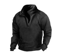 HAOLEI Fleece Jumpers for Men UK Clearance,Half Zip Hoodie Pullover Mens Sweatshirt Mock Neck Gym Tops Patchwork Loose Hoody Long Sleeve Work Jumper Y2k Clothes Essentials Hoodie with Pocket Black