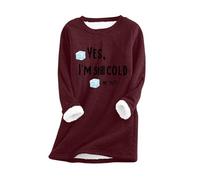 HAOLEI Fleece Lined Jumper Ladies UK,Winter Warm Christmas Sweatshirt Ladies Vintage Argyle Print Plush Sweater Pullover Sweater Casual Thick Velvet Plaid Fleece Tops Plus Size 8-22