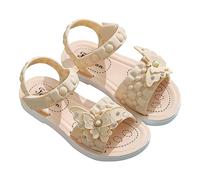 HAOLEI Girls Sandals for Big Kid Little Kids Strappy Ankle Butterfly Shoes Soft Soled Casual Beach Sandals Flat Princess Open Toe Sandal Age 3-11 Years