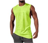 HAOLEI Gym Vests for Men UK Clearance Workout Bodybuilding Tank Tops Training Running Sleeveless Tshirt Cotton Tops Singlet Breathable Fitness Muscle Fit T-Shirt Everyday Athletic Wear