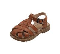 HAOLEI Infant Baby Boys Girls Summer Sandals Closed Toe Gladiator Roman Sandals Soft Sole First Walking Shoes Anti Slip Casual Crib Flat Shoes Prewalkers Toddler 1-6 Years