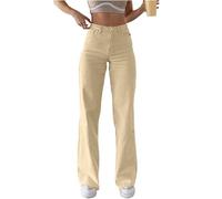 HAOLEI Jeans for Women Petite Slim Fit Stretch Essentials Jeans Bootcut Flared Jeans High Waist Straight Leg Joggers Regular Fit Workout Spring Fall Work Pants Boyfriend Denim Trousers Ladies