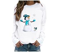 HAOLEI Ladies Xmas Jumpers UK Sale Clearance,Funny Christmas Elf Jumper Cute Graphic Novelty Reindeer Sweatshirt Print Shirts Crew Neck Pullover Sweater Tops Blouse Ugly Xmas Sweatshirts for Women