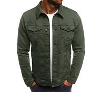 HAOLEI Men Denim Cardigan Casual Button Down Jean Shirt Jackets Sale Clearance Classic Vintage Washed Cowboy Outerwear Slim Trucker Denim Jacket Coat Western Style Lightweight UK Size M-3XL