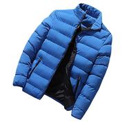 HAOLEI Mens Coats and Jackets Winter Clearance,Lightweight Down Puffer Jacket Stand Collar Bubble Coat Slim Fit Casual Solid Jacket Warm Windbreaker Outwear Coats for Men UK Size 10-22