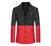 HAOLEI Mens Color Block Blazers UK Sale Clearance Regular Fit Lightweight Casual Suit Formal Business Wedding Jackets Two Button Classic Chic Blazer Fashion Stylish Smart Coats Tuxedo Jacket