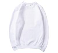 HAOLEI Mens Jumpers Clearance,Plain Crew Neck Sweatshirts for Men Oversized Plain Autumn Winter Warm Long Sleeve Loose Fit Work Festival Jumper Pullover Sweater Tops without Hood UK Size S-3XL White