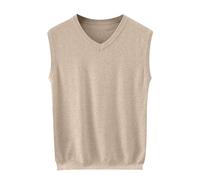 HAOLEI Mens Sweater Vest Knitted V Neck Sleeveless Vests Casual Slim Fit Solid Plain Pullover Jumpers Knitwear Sweaters Waistcoat Size 12-18