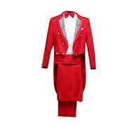 HAOLEI Mens Tuxedo Suits UK Clearance Slim Fit Formal Magic Show Costume Tailcoat Jacket Cosplay Fancy Dress Jacket Prince Party Tux Embroidery Blazer Coats