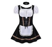 HAOLEI Oktoberfest Costumes Women Plus Size 20,Sexy Oktoberfest Outfits Ladies UK Sale Clearance Off The Shoulder Dirndl Dress German Oktoberfest Dresses Bavarian Costume Beer Carnival Outfits Black