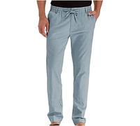 HAOLEI Suit Trousers Men Regular Fit Elasticated Waist Stretch Fromal Pants UK Clearance Casual Smart Trousers Straight Leg Business Work Office Flat-Front Chino Trousers Dress Pants Light Blue