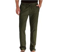 HAOLEI Suit Trousers Men Regular Fit Elasticated Waist Stretch Fromal Pants UK Sale Clearance Casual Smart Trousers Straight Leg Business Work Office Flat-Front Chino Trousers Dress Pants Army Green