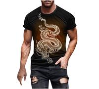 HAOLEI T-Shirts for Men UK Clearance Chinese Dragon Printed Short Sleeve Tops Summer Casual Loong Year Basic Tees Round Neck Muscle Fit Tshirts Breathable Lightweight Workout Sports Tops