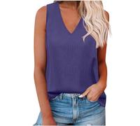 HAOLEI Tank Tops Women,Ladies Summer Tops UK Sale Elegant V Neck Going Out Camisoles Casual Loose Fit Sleeveless Tshirt Soft Comfy Work Blouses Pleated 2024 Trendy Basic Tees Swing Cami Vest Tops