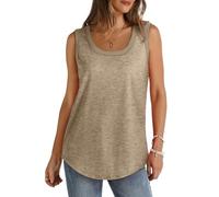 HAOLEI Tank Tops Women,Vest Tops Ladies UK Clearance Scoop Neck Sleeveless Gym Shirts Casual Loose Fit Sports Runing Tunic Tops Camisoles Plain Blouses Basic Tee Summer Cami Tops Tanks