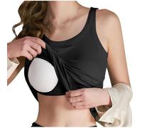 HAOLEI Vest Top with Built in Bra UK Sale Clearance Women Padded Vest Tops Ribbed Solid Color Sports Cami Top Yoga Sleeveless Tshirts Summer Gym Tee Tops Ladies Camisole Underwear Tank Tops