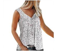 HAOLEI Vest Tops Women UK Plus Size 22,Ladies Floral Print Summer Tank Top Elegant Going Out Casual V Neck Camisoles Loose Fit Soft Comfy Sleeveless Tshirt Work Blouses Pleated Cami Tank Tops