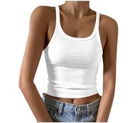 HAOLEI Women's Camisole Tops UK Sale Clearance Soft Ribbed Spaghetti Strap Vest Tops Loose Fit Sleeveless Tshirts Summer Tee Tops Sling Cami Tank Top Camisoles & Vests for Ladies Size S-XXL