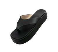 HAOLEI Womens Flip Flops,Wedges Sandals Espadrilles Platform Sandals Clearance Mesh Upper Toe Thong Slingback Sandals Yoga Mat Super Soft T Strap Sandals Wide Fit Walking Sandals UK Size 3.5-7