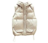 HAOLEI Women's Gilets Sale Clearance,Ladies Bodywarmers Petite Puffer Outerwear Gilet Quilted Down Jacket Casual Zip Plain Warm Padded Parka Coat Cardigan Winter Waistcoat with Pockets UK Size 8-16
