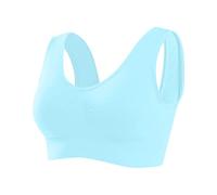 HAOLEI Women's Sports Bras No Underwire High Support Bra Plus Size Seamless Push Up Underwear Wirefree Yoga Sports Gym Running Bra with Removable Padded for Ladies Girls Teen UK S-5XL