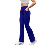 HAOLEI Yoga Pants for Women UK Sale Tommy Control High Waist Flare Leggings Ladies Pants Soft Bootcut Stretch Fit Workout Gym Joggers Bottoms Casual Fitness Yoga Trousers with Pockets