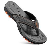 HAOLIRA Men's Surfing Flip Flop Sandals Summer Holiday Beach Sports Sandals Suitable for Indoor and Outdoor,Comfort Casual Thong Sandals(NA 1 Dark gray 44/10UK)
