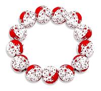 haolry 2025 Wood Beads Halloween Bracelet for Women Spooky Bloody Spider Web Stretch Beaded Bracelets Wristband Accessories Jewelry Gifts for All Saint's Day, Wood, no gemstone