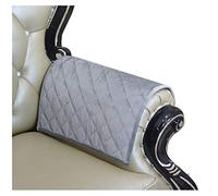 HAOMAIJIA 2 Pack Couch Armrest Cover Recliner Armrest Cover Non-Slip Quilted Furniture Protector for Leather Sofa (Gray A, 14"x14")