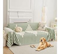 HAOMAIJIA Boho Sofa Covers Couch Covers for 2 Cushion Couch Sofa Pet Friendly Soft Thick Non Slip Couch Cover for Dogs Washable Sectional Couch Covers L Shape Furniture Protector (Green, 71"x102")