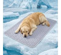 HAOMAIJIA Pet Cooling Mat for Dogs Thick Soft Washable Dog Cooling Mat Indoor Upgrade Waterproof Non-Slip Self Cooling Pad for Dog and Cat (Grey, 19'' x 30'' Medium)