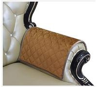 HAOMAIJIA Sofa Armrest Cover, Recliner Chair Arm Cover,Armchair Slipcover Nonslip Quilted Furniture Protector for Leather Sofa Couch (AKhaki, 20 x24 Inches Sofa Armrest Cover-2 Pieces)