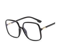 HAOMAO Unisex Square Blue Light Filter Glasses - C1Black, Lightweight, Acrylic Lens, Full Rim, L Size, UV Protection