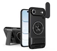 HAONANDE for Nothing Phone 3a Lite 5G Magnetic Kickstand Phone Case with Ring Stand, Sliding Camera Cover Military Armour Shockproof Case Compatible with MagSafe Wireless Charging Black