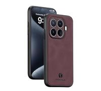HAONANDE for OPPO Reno15 Pro Max / Reno15 Pro Leather Phone Case, Shockproof PU & TPU Protective Luxury Cover for Men, Durable Slim Anti Fingerprint Case Shell with Camera Lens Protection Red