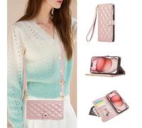 HAONANDE Wallet Case for Xiaomi 15T Flip Folio Leather Pocket Cover with Card Holder, Zipper Purse, Crossbody Strap, Magnetic, Stand, Shockproof Protective Women Phone Case RoseGold