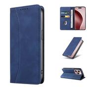 HAONANDE Wallet Case for Xiaomi Mi 11 PU Leather Flip Folio Pocket Stand Phone Cover with Card Holders Kickstand Magnetic Closure Shockproof Shell Full Body Protection Blue