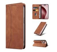 HAONANDE Wallet Case for Xiaomi Mi Note 10 PU Leather Flip Folio Pocket Stand Phone Cover with Card Holders Kickstand Magnetic Closure Shockproof Shell Full Body Protection Brown