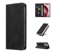 HAONANDE Wallet Case for Xiaomi Mi Note 10 PU Leather Flip Folio Pocket Stand Phone Cover with Card Holders Kickstand Magnetic Closure Shockproof Shell Full Body Protection Black