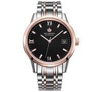 Haonb Men's Watches Men's Business Watch Steel Band Business Trend Watch Rose Shell Black Surface Steel Strip