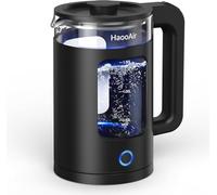Haooair 2500W Fast Boiling Electric Kettle, 1.5L Blue LED Light, Built-in Heat Keeping Function, Auto Shut-Off & Anti-Dry Burning Protection, BPA-Free, Easy to Clean Glass Design