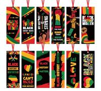Haooryx Black History Month Bookmarks - 240Pcs Black History Matter Bookmark for Celebrate African American BHM Festival Decoration School Inspirational Event Classroom Stationery Handout Supplies