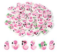 Haooryx Flamingo Mini Eraser for Kids - 120Pcs Bulk Novelty Summer Flamingo Pencil Eraser 3D Desk Puzzle Erasers Pet Student Homework Reward Classroom Prizes Summer Hawaii Party Gift Filler Supplies