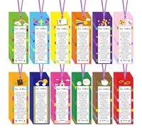 Haooryx Lord's Prayer Book Mark - 120Pcs Kids Religious Inspirational Corner Bookmark Christian Bible DIY Book Page Markers Reading Lover Accessories Student Teacher Sunday School Prizes Church Reward